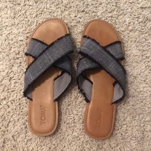 Toms Women Two Strap Criss Cross Sandals